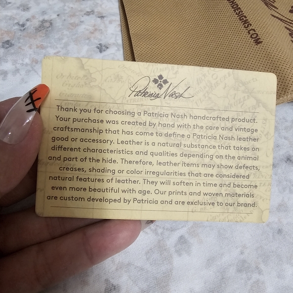 Patricia Nash Rose Tooled Black Leather Tote - Picture 4 of 8